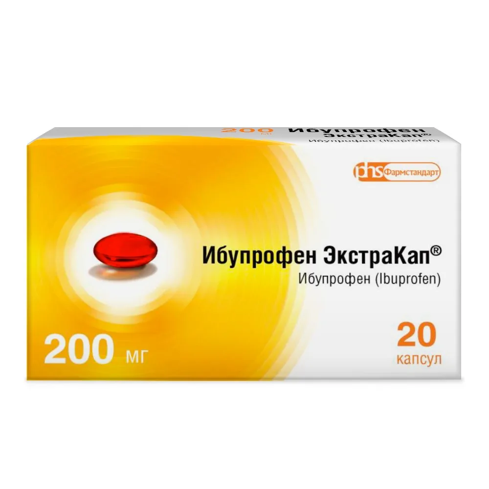 Ibuprofen ExtraCap 200 mg 20 capsules