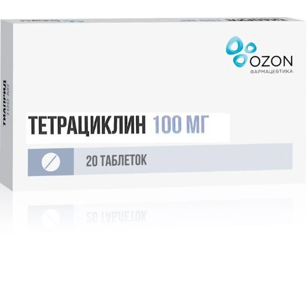 Tetracycline 100 mg 20 tablets coated in film blister