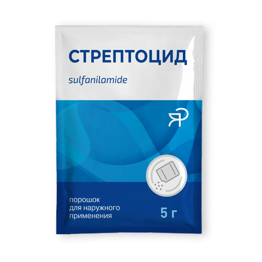 Sulfanilamide powder for external use 5 g packet 3 pcs