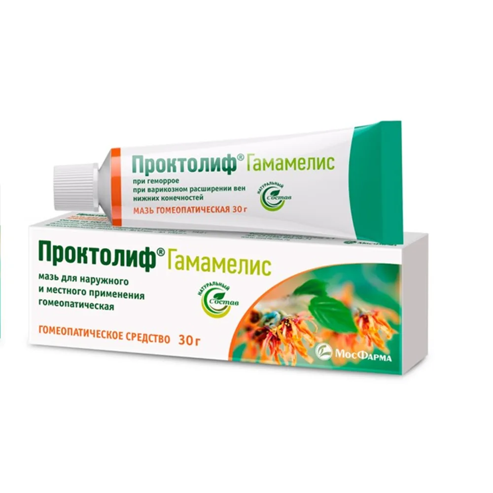 Proctolif Hamamelis Ointment for External and Local Use Homeopathic 30 g
