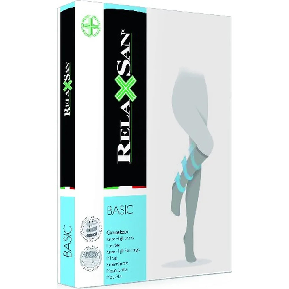 Relaxsan basic knee-high stockings compression gambaletto 140den class 1/18-22mmHg (art 850) size 4/body color