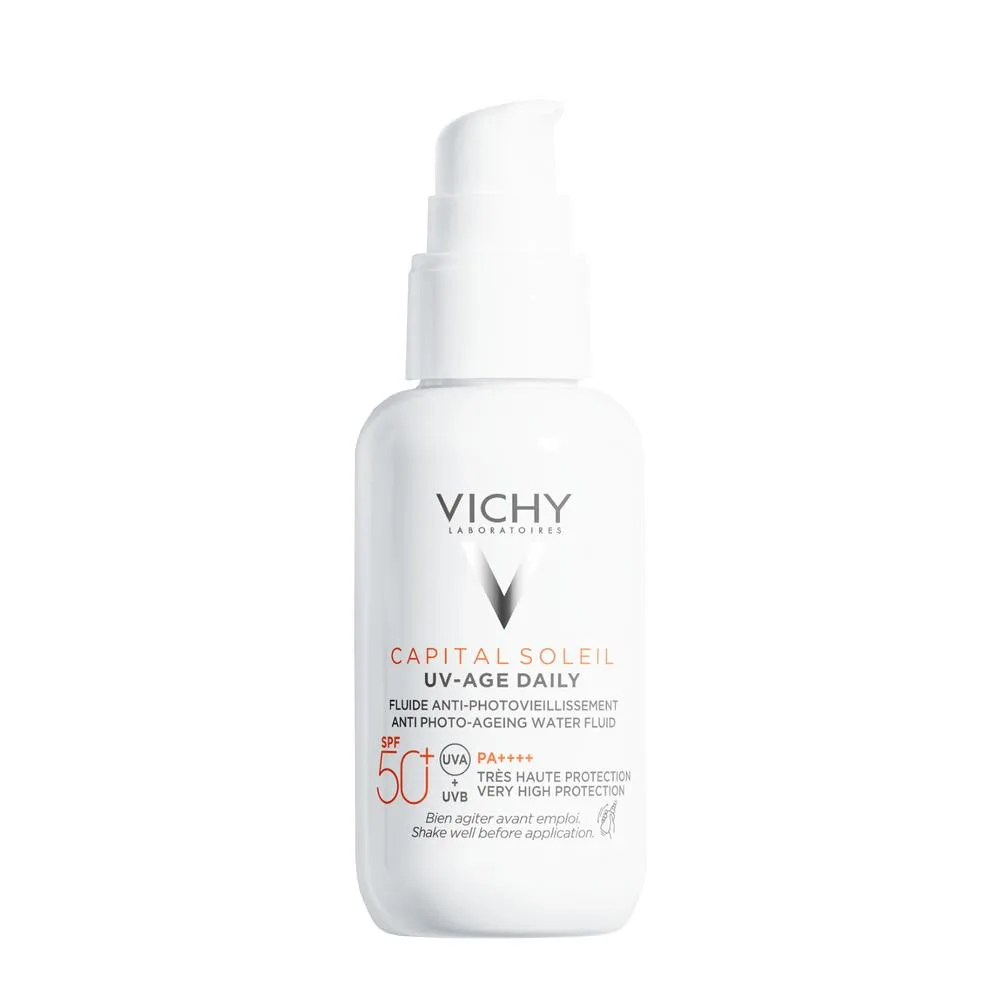 Vichy Capital Soleil UV Age-Daily SPF 50+ Lightweight Sunscreen Fluid for Face Against Signs of Photoaging 40 ml