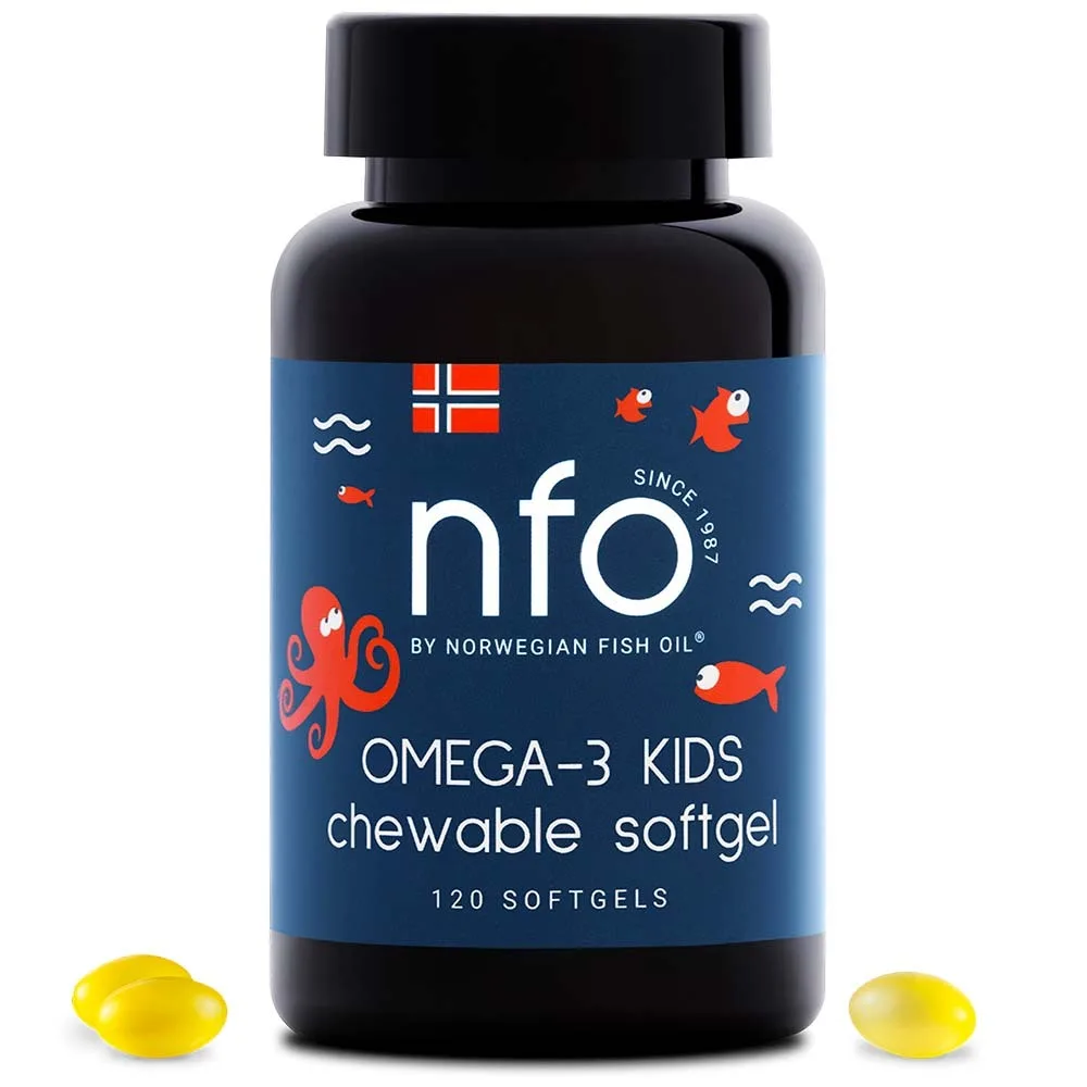 NFO Omega-3 Chewable Capsules with Vitamin D 120 pcs 800 mg