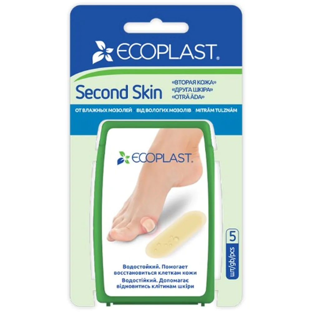Ecoplast hydrocolloid corn patch second skin 20x60 mm 5 pcs.