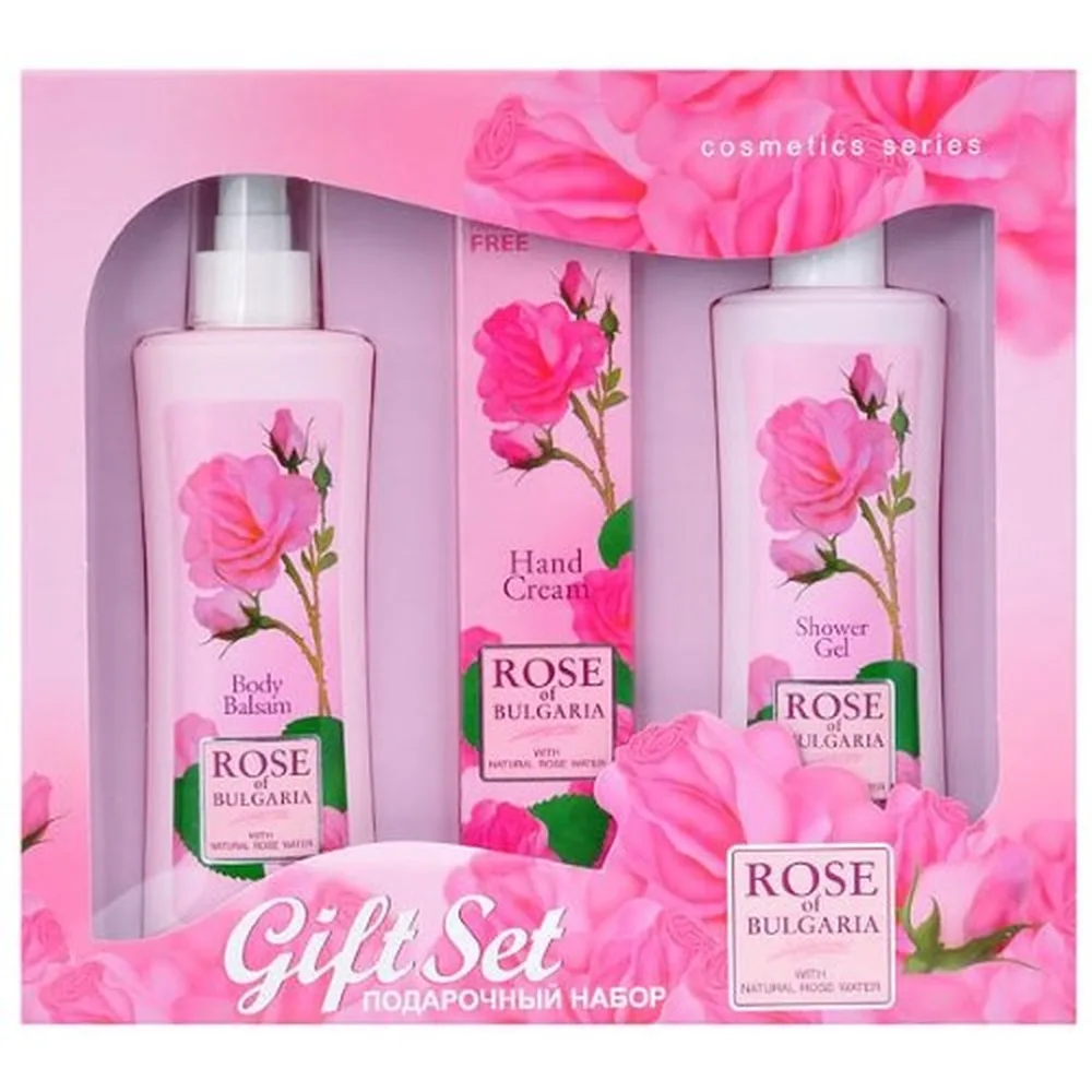 Rose of Bulgaria gift kit №3 / body lotion 230 ml + shower gel 230 ml + hand cream 75 ml