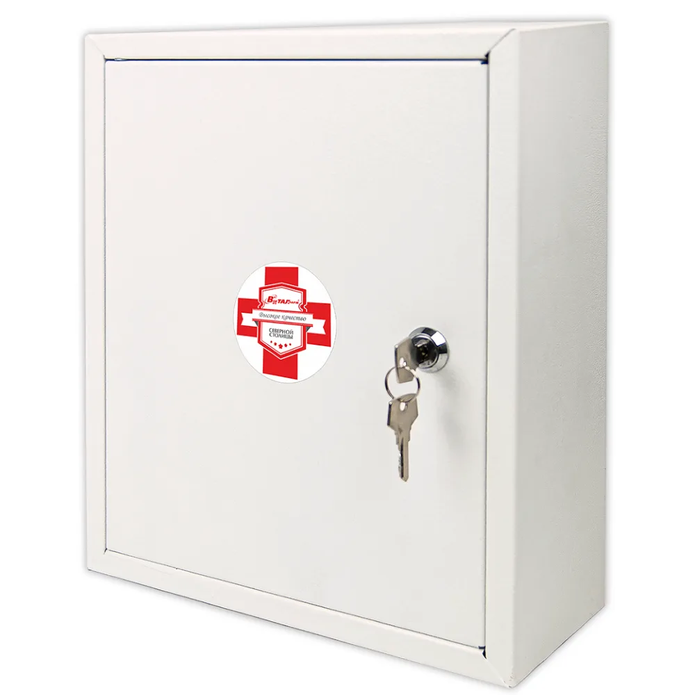 First aid kit for providing first aid to employees with medical devices/metal cabinet/54290/registration certificate No. 262n