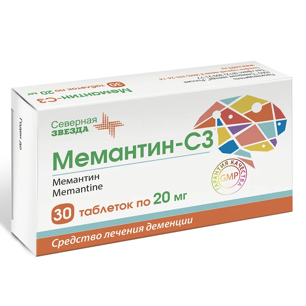 Memantine-SZ 20 mg 30 tablets, film-coated blister