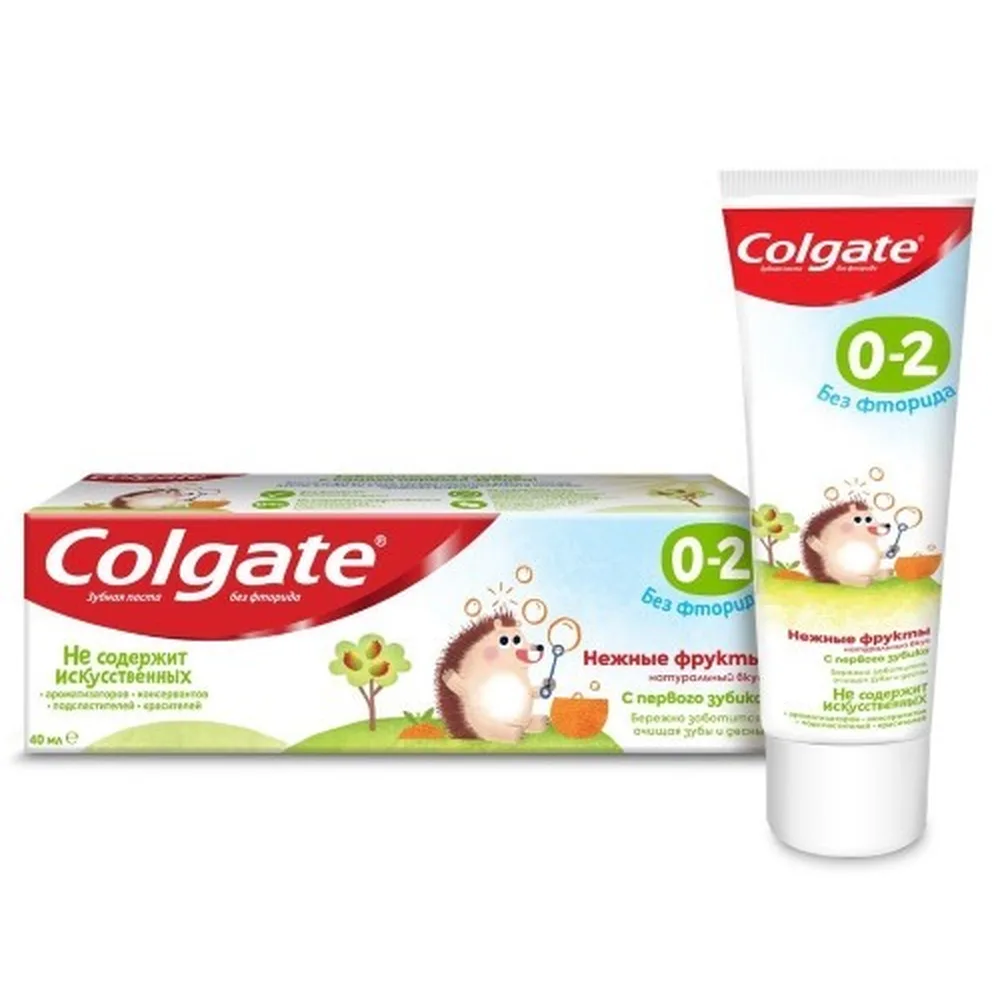 Colgate Children's Toothpaste 0-2 Fluoride-Free 40 ml/Gentle Fruits