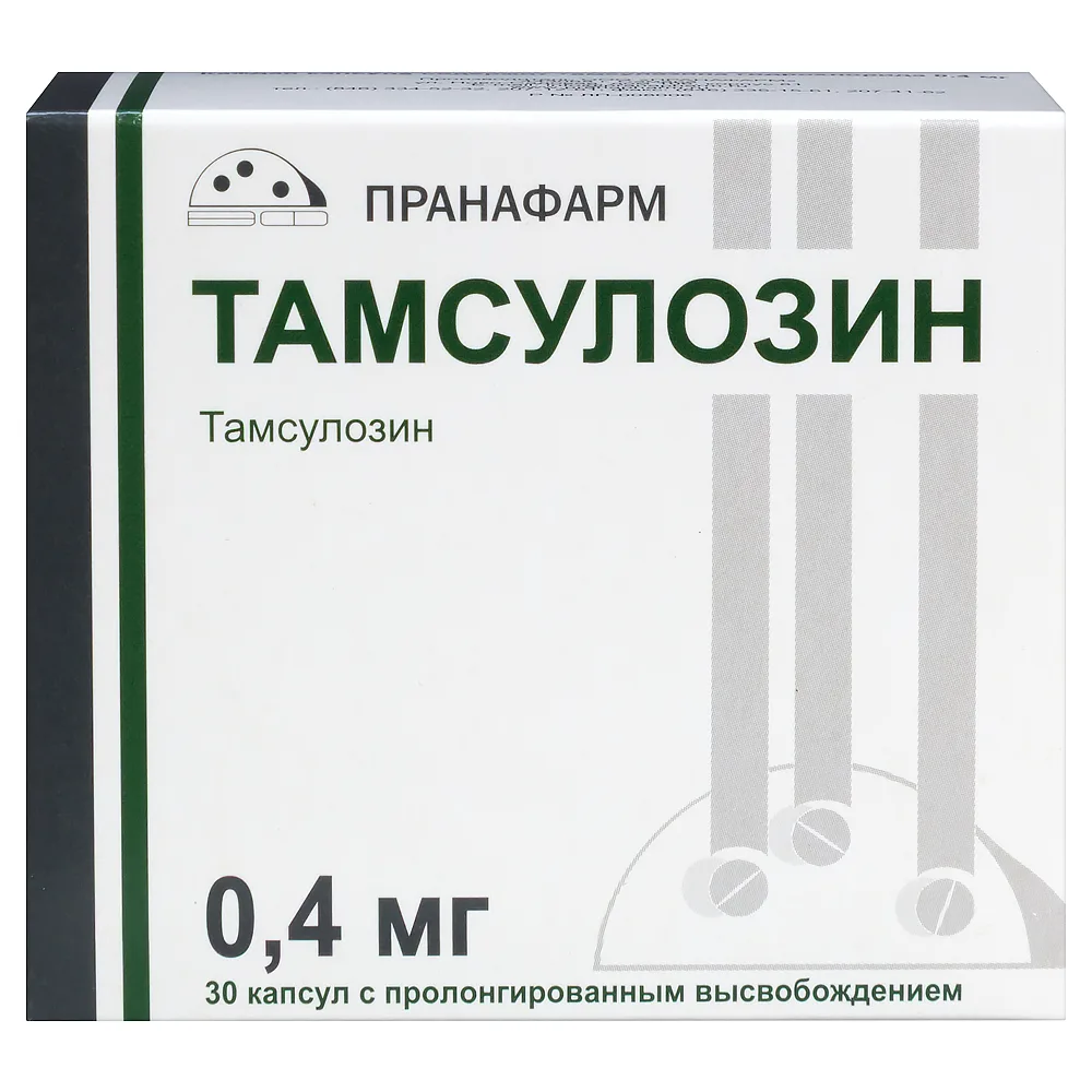 Tamsulosin 0.4 mg 30 capsules prolonged-release