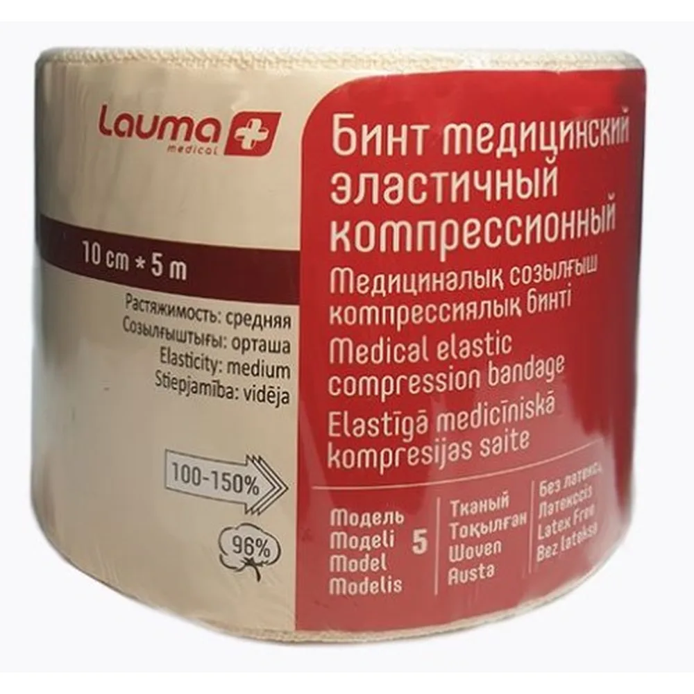 Lauma medical elastic compression bandage model 5 10 cm x 5 m/medium stretchability