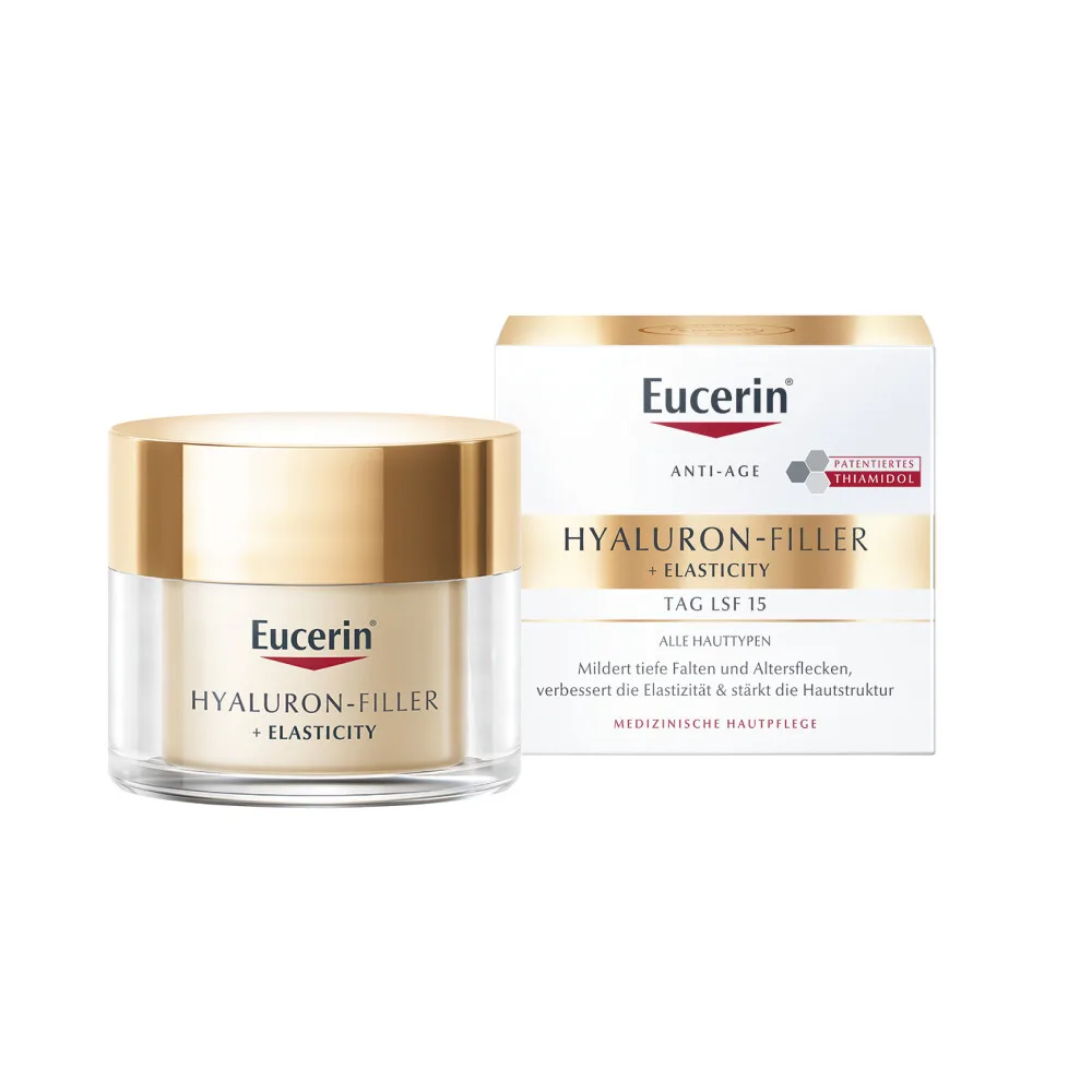 Eucerin Hyaluron-Filler + Elasticity Anti-Aging Day Cream for Face Against Pigmentation SPF 15 50 ml