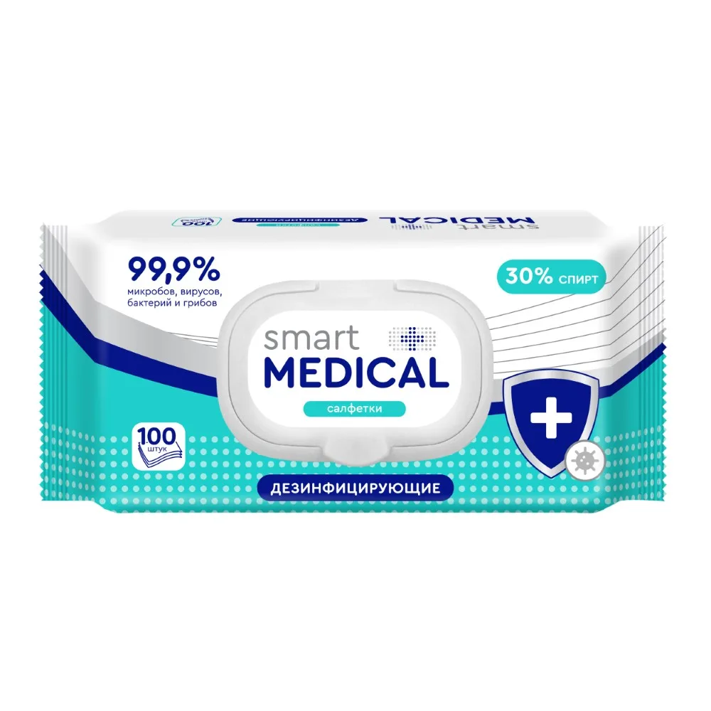 Smart medical disinfecting wipes 100 pcs.