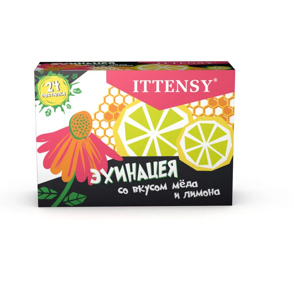 Ittensi Echinacea Honey and Lemon Flavor 24 pcs lozenges 2.5 g