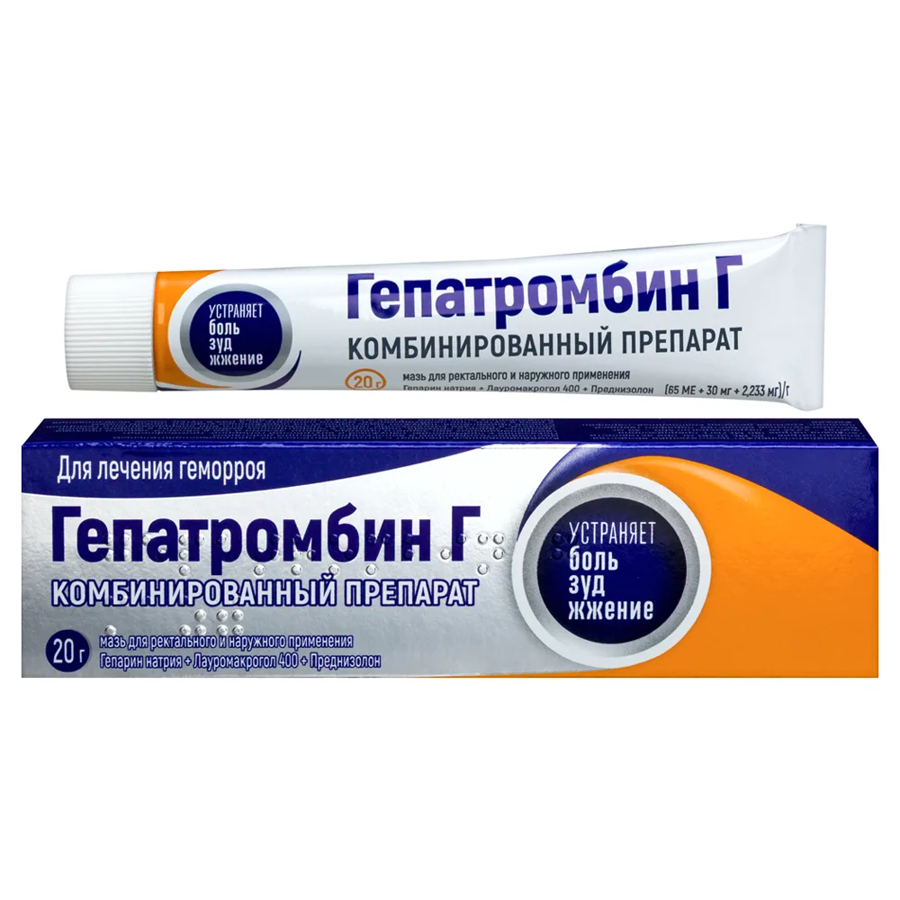 Hepatrombin G Ointment for Rectal and External Use 20 g