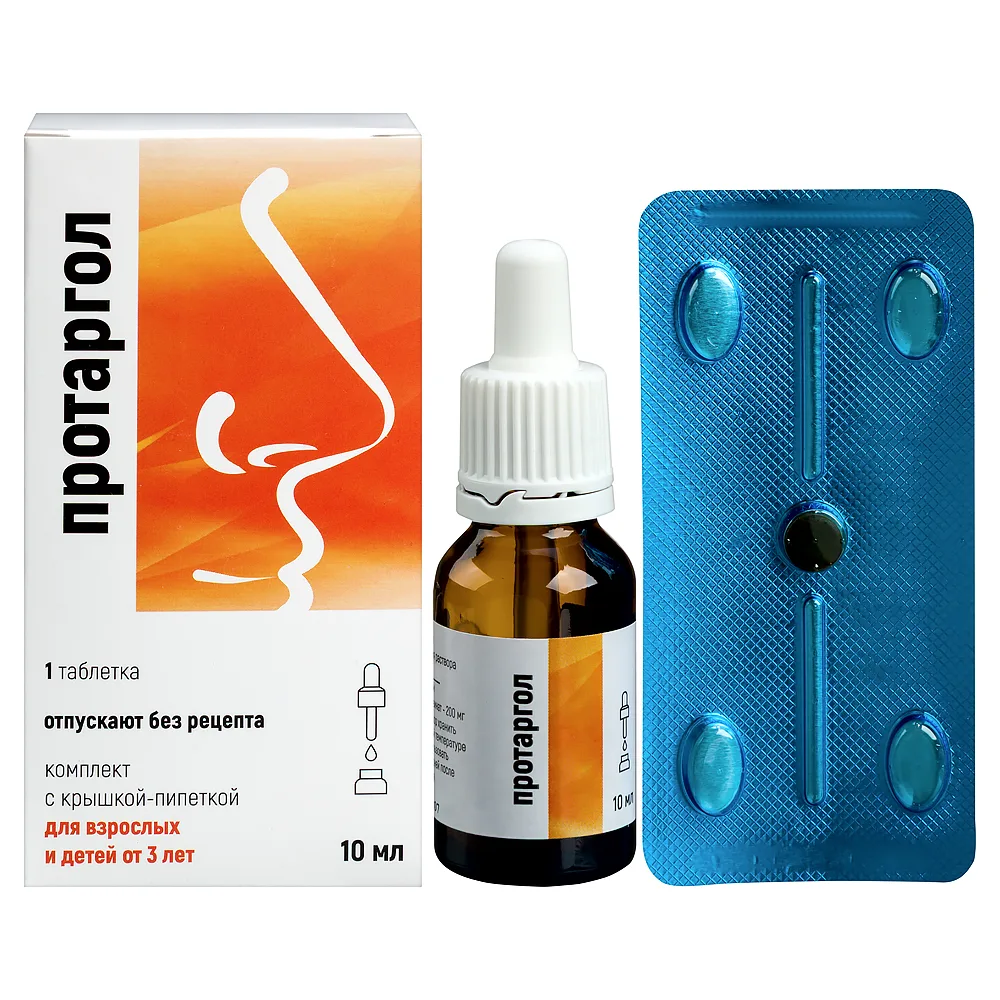 Protargol 200 mg 1 pc. tablets for solution preparation for local use