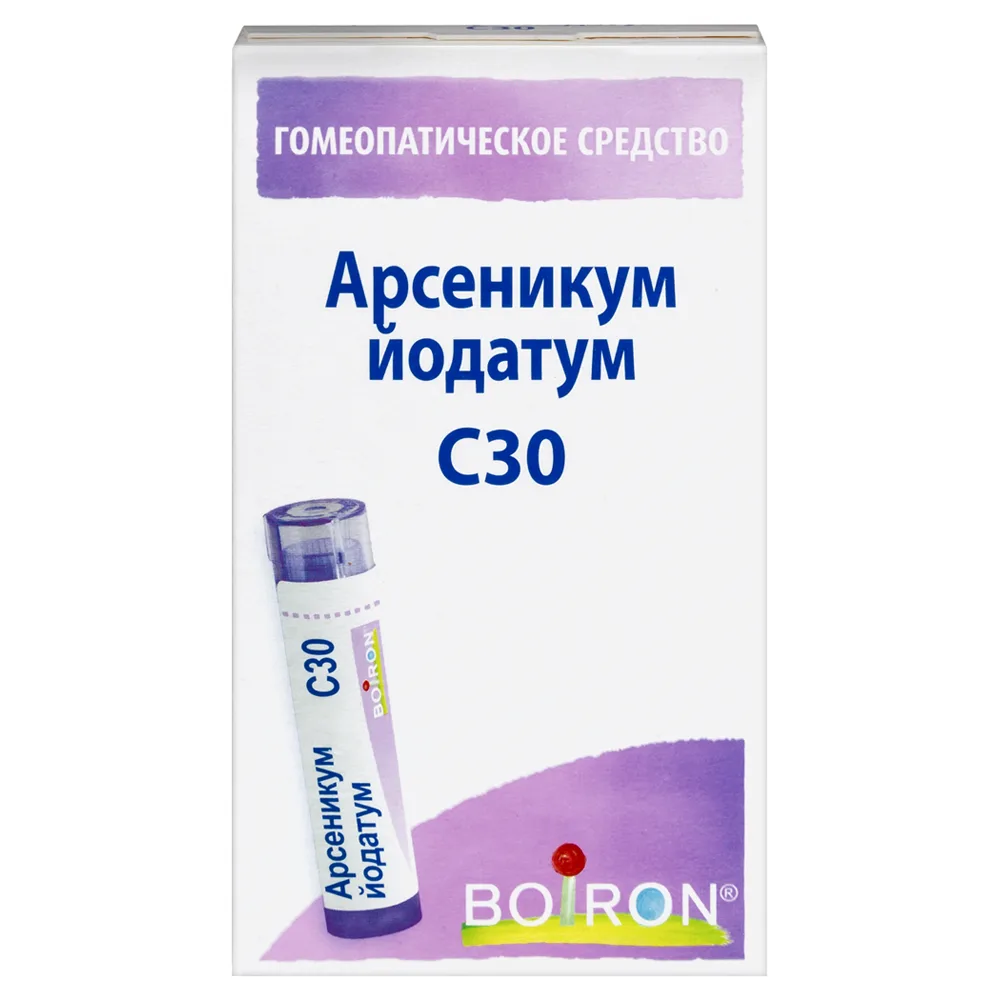 Arsenicum iodatum C30 homeopathic monocomponent preparation mineral-chemical origin 4 g homeopathic granules